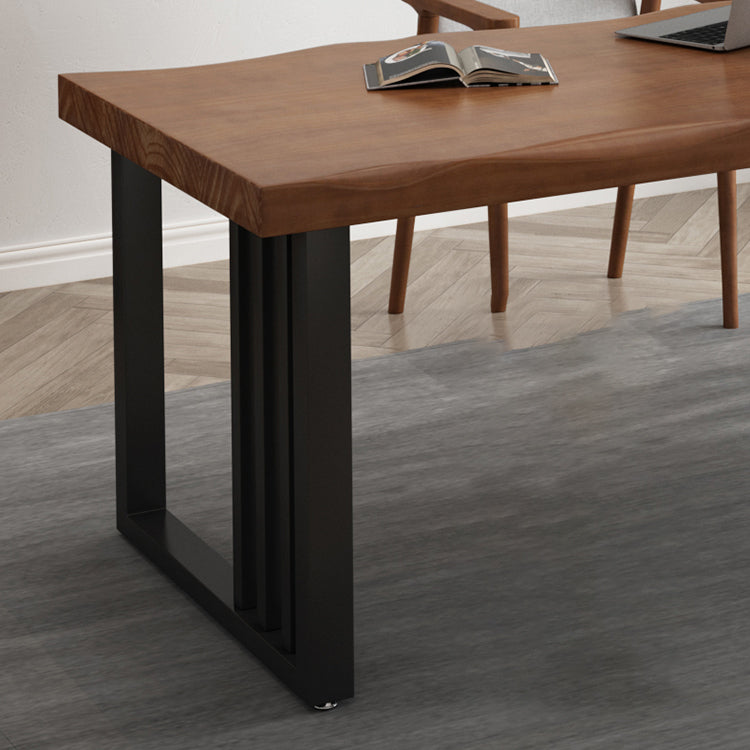 Sled Solid Wood Writing Desk Industrial Rectangular Office Desk Clearhalo 'furn' 'furn_office_desk' 'Furniture' 'Office Desks' 'Office Furniture' 'office_desk' 6356754