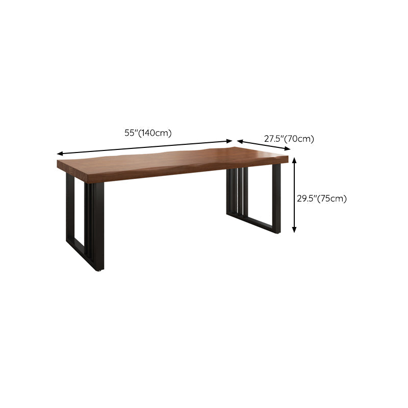 Sled Solid Wood Writing Desk Industrial Rectangular Office Desk Clearhalo 'furn' 'furn_office_desk' 'Furniture' 'Office Desks' 'Office Furniture' 'office_desk' 6356759