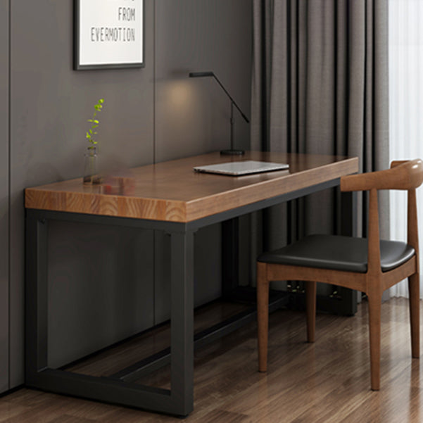 Bureau d'ordinateur en bois industriel bureau de bureau naturel rectangulaire
