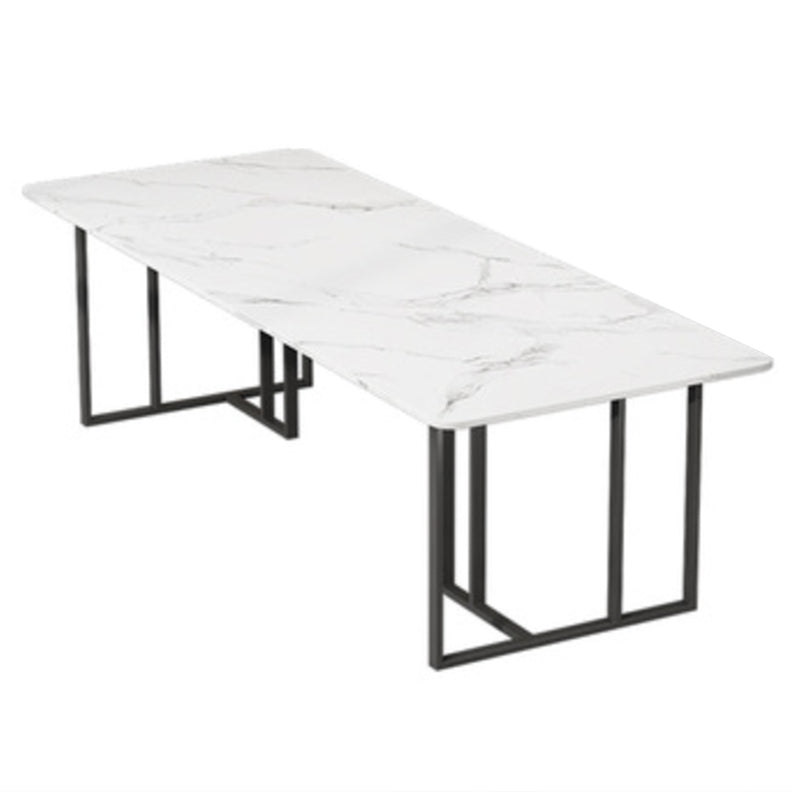 Gebogen slede schrijfbureau glam bureau met metalen benen, 29,5 'lang