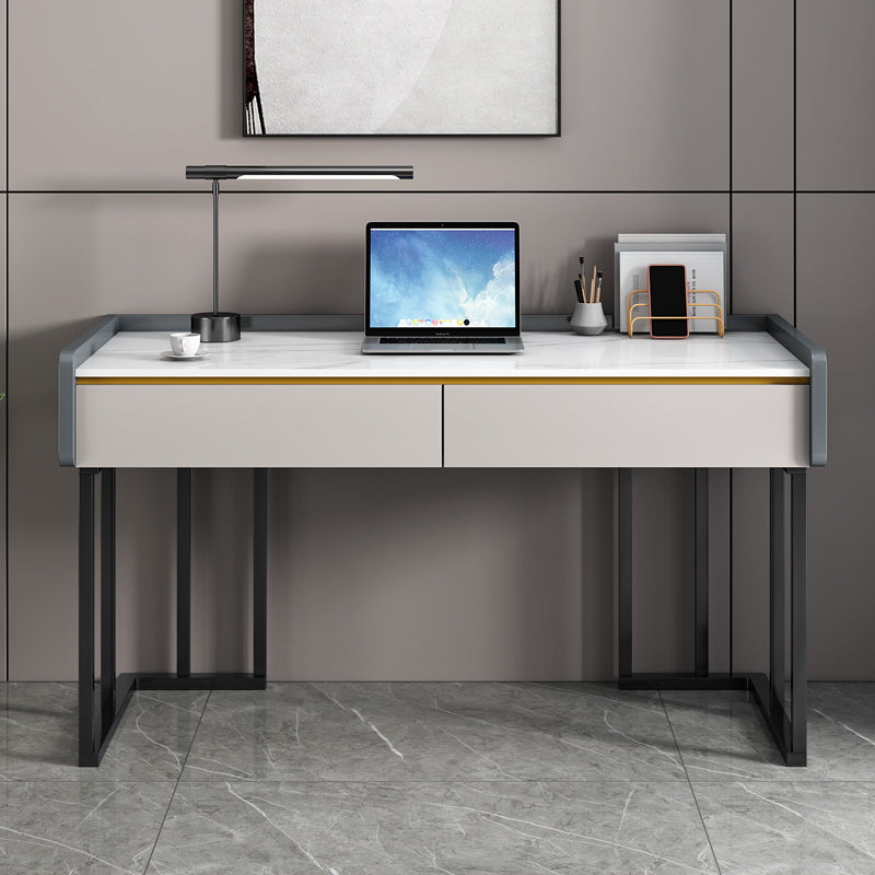 19.68 "W Industrial Rechthoekige Office Desk Antique Finish Computer Desk met metalen benen