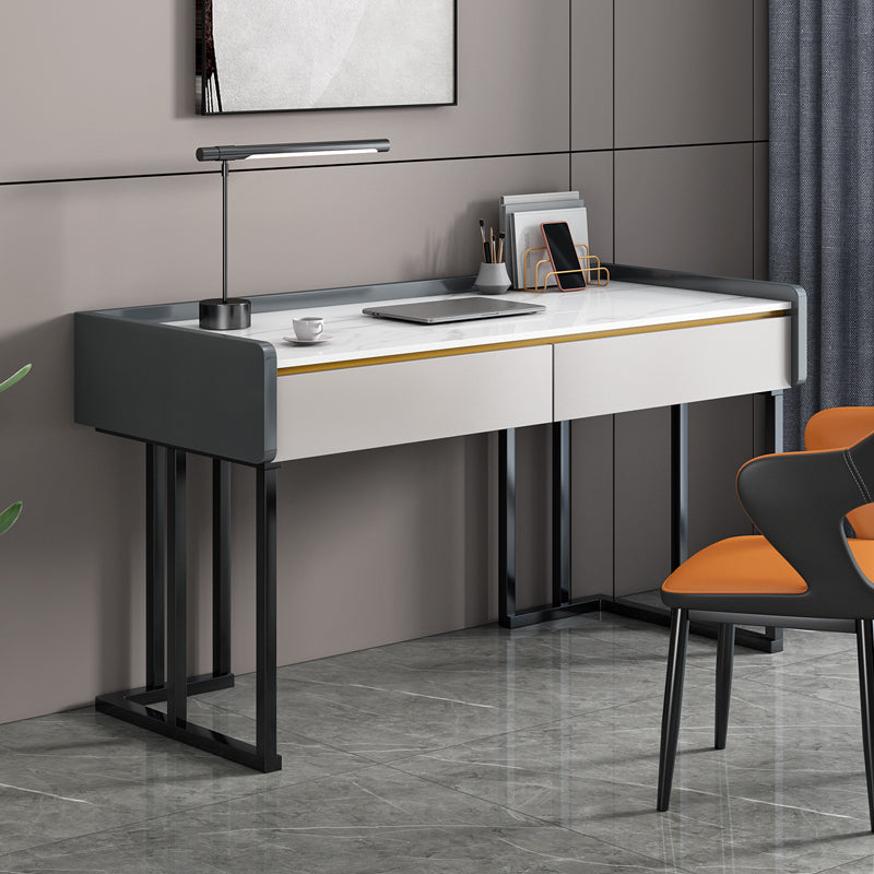 19.68 "W Industrial Rechthoekige Office Desk Antique Finish Computer Desk met metalen benen