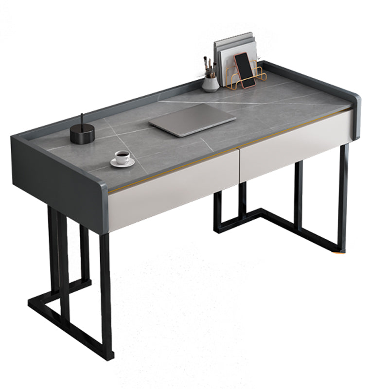 19.68 "W Industrial Rechthoekige Office Desk Antique Finish Computer Desk met metalen benen