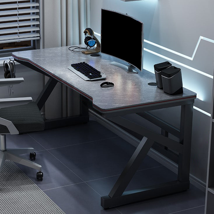 23.62" W Industrial Office Desk Antique Finish Secretary Desk with Metal Legs Clearhalo 'furn' 'furn_office_desk' 'Furniture' 'Office Desks' 'Office Furniture' 'office_desk' 6356899