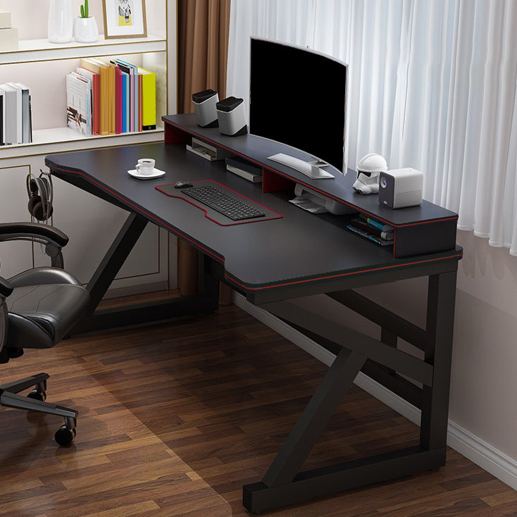 23.62" W Industrial Office Desk Antique Finish Secretary Desk with Metal Legs Clearhalo 'furn' 'furn_office_desk' 'Furniture' 'Office Desks' 'Office Furniture' 'office_desk' 6356902