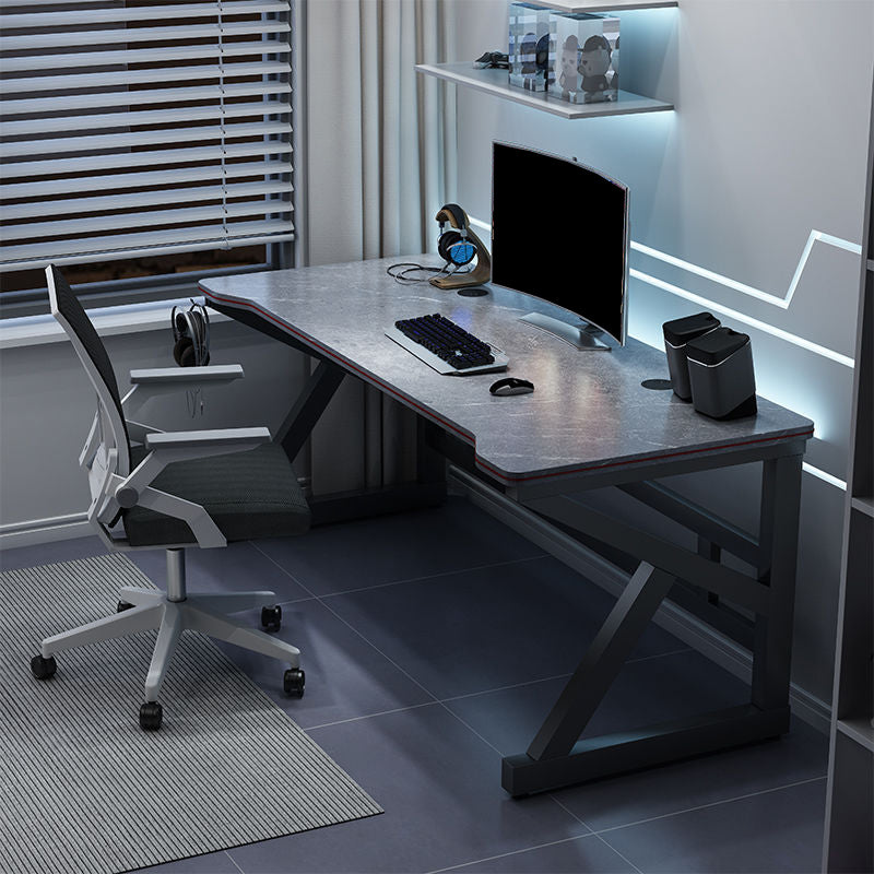 23.62" W Industrial Office Desk Antique Finish Secretary Desk with Metal Legs Clearhalo 'furn' 'furn_office_desk' 'Furniture' 'Office Desks' 'Office Furniture' 'office_desk' 6356911