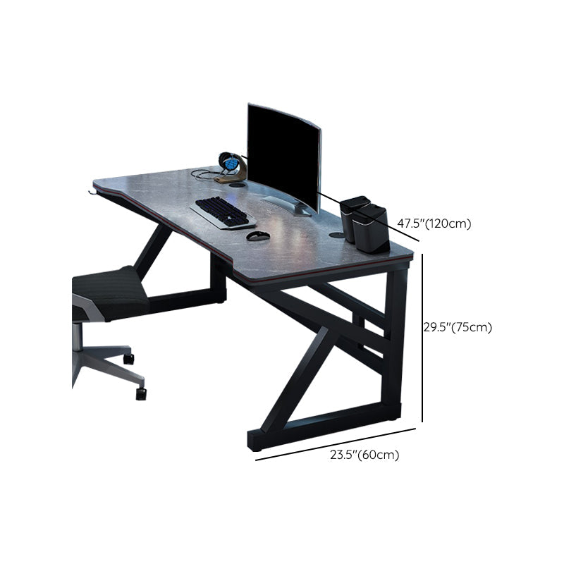 23.62" W Industrial Office Desk Antique Finish Secretary Desk with Metal Legs Clearhalo 'furn' 'furn_office_desk' 'Furniture' 'Office Desks' 'Office Furniture' 'office_desk' 6356918