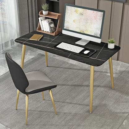 Modern Stone Office Desk 29.53 "Tall Parsons Base Writing Desk