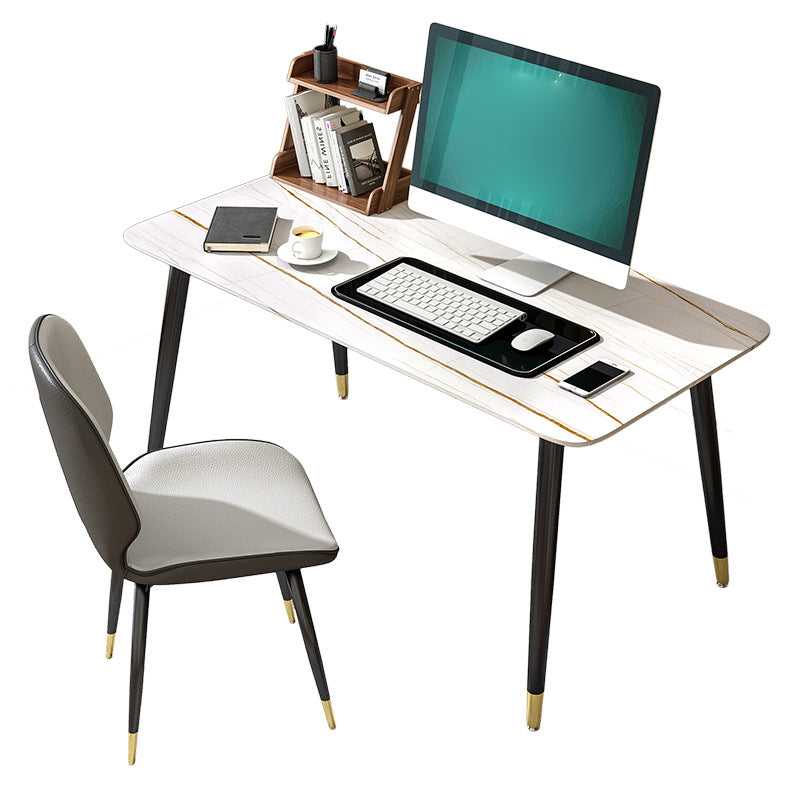 Modern Stone Office Desk 29.53 "Tall Parsons Base Writing Desk