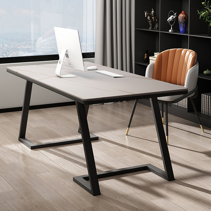 Steen rechthoekige schrijfbureau Modern 29.53-inch hoge kantoorbureau
