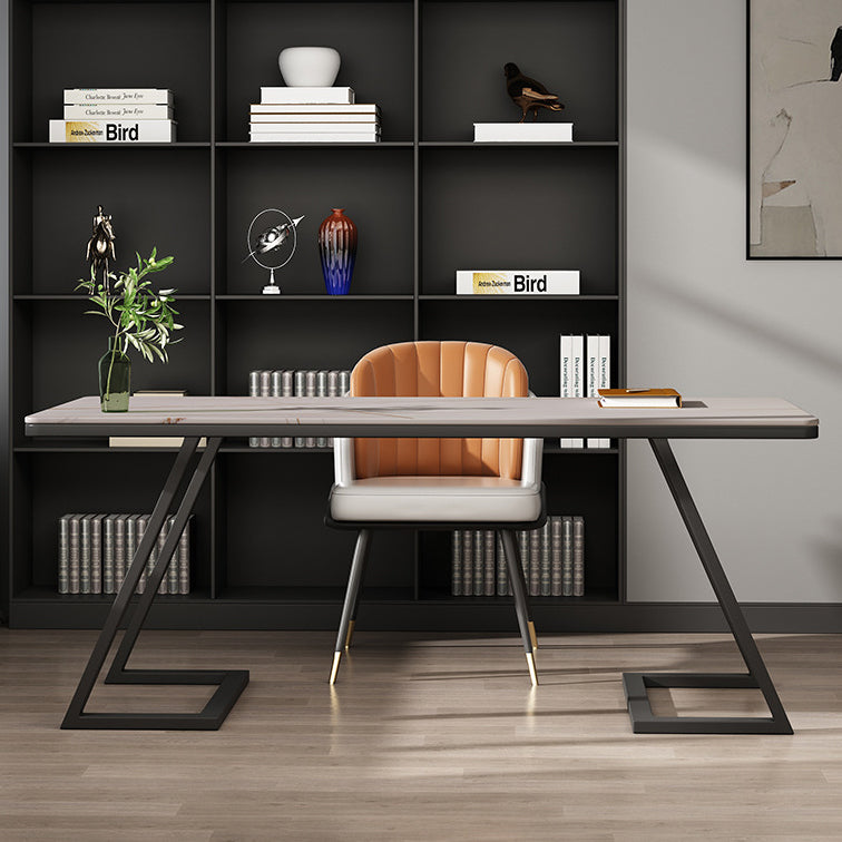 Steen rechthoekige schrijfbureau Modern 29.53-inch hoge kantoorbureau