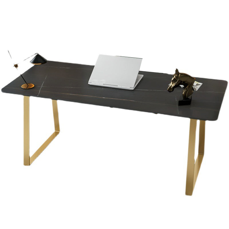 Glam 29.53-inch Tall Writing Desk 1-plank Stone Office Desk met slee-basis