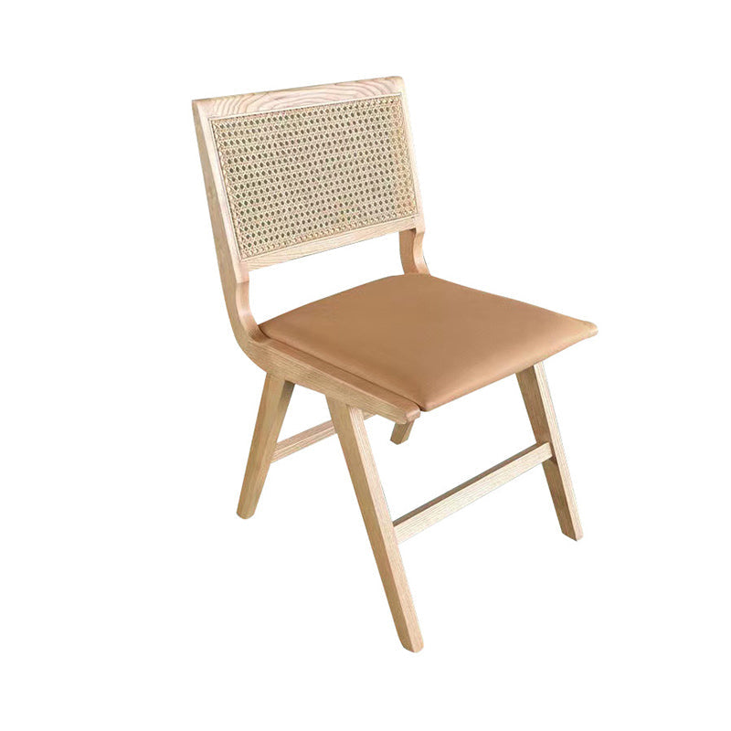 Silla lateral contemporánea silla de comedor de madera abierta para la cocina