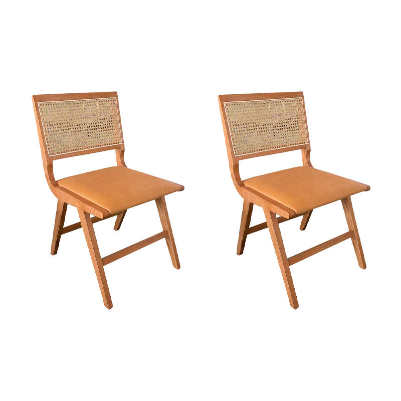 Silla lateral contemporánea silla de comedor de madera abierta para la cocina