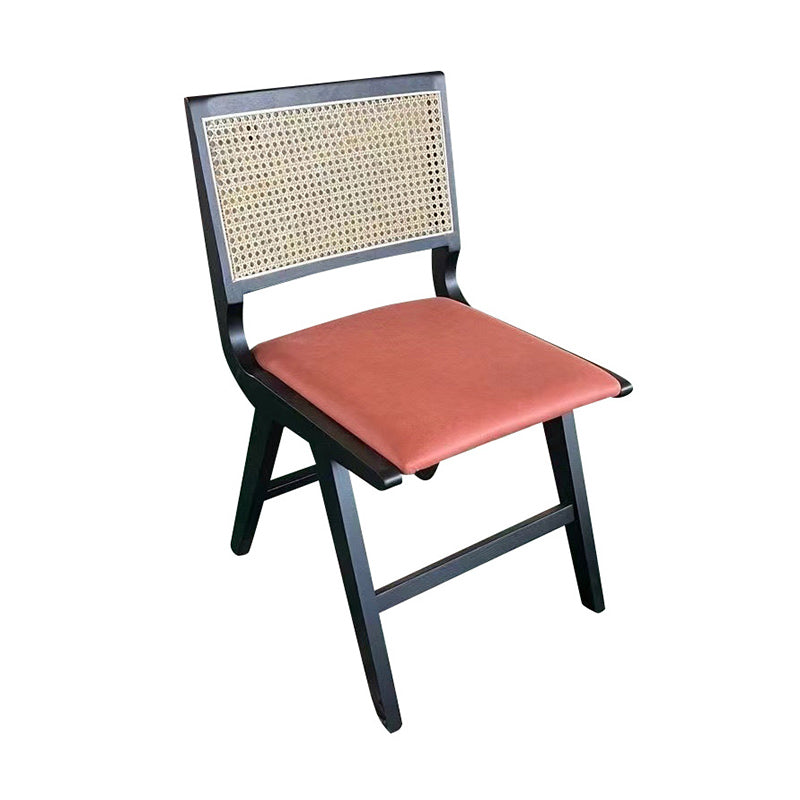 Silla lateral contemporánea silla de comedor de madera abierta para la cocina