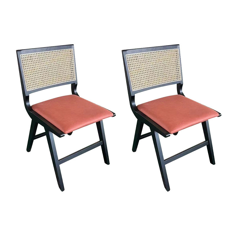 Silla lateral contemporánea silla de comedor de madera abierta para la cocina