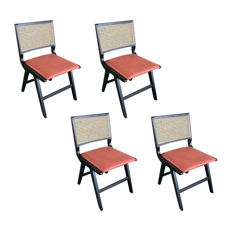 Silla lateral contemporánea silla de comedor de madera abierta para la cocina