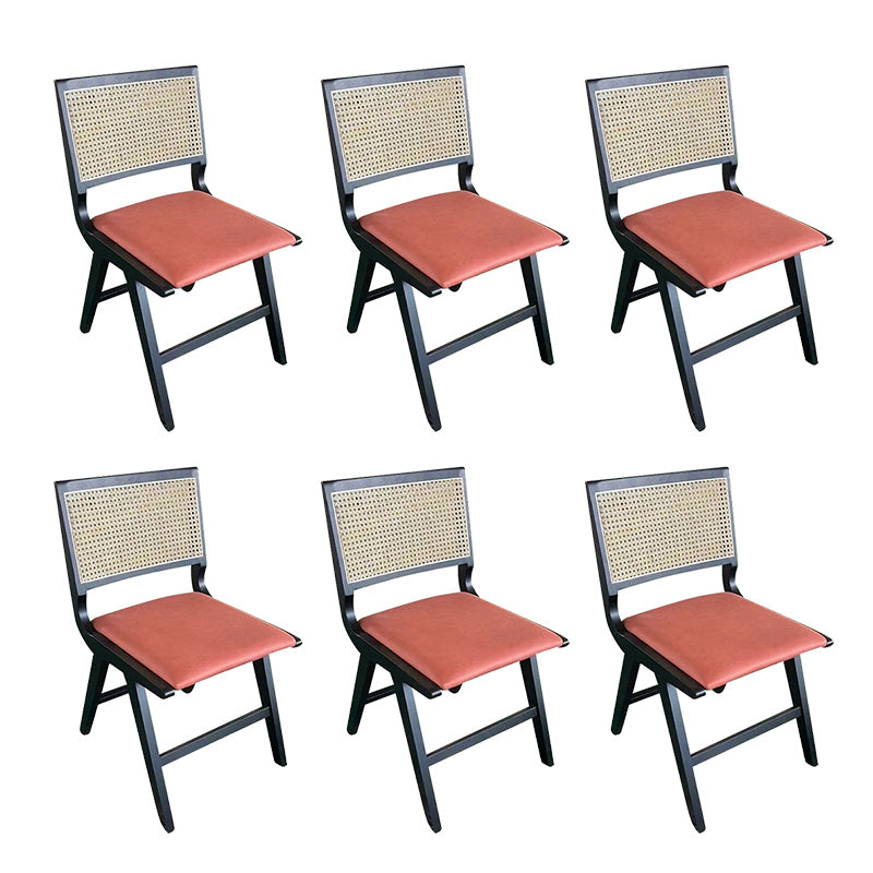 Silla lateral contemporánea silla de comedor de madera abierta para la cocina