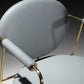 Contemporary Upholstered Dining Chairs Kitchen Dining Arm Chair in Grey