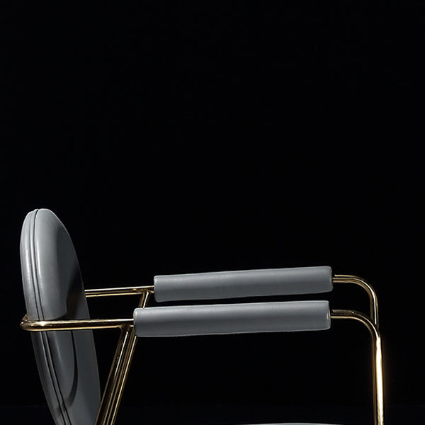 Contemporary Upholstered Dining Chairs Kitchen Dining Arm Chair in Grey