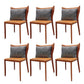 Faux Leather Kitchen Dining Armless Chair Wingback Side Chair Orange 6 Piece Set Clearhalo 'Dining Chairs' 'Dining Tables & Seating' 'dining_chair' 'furn' 'furn_dining_chair' 'Furniture' 'Kitchen & Dining Furniture' 6357117