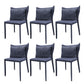 Faux Leather Kitchen Dining Armless Chair Wingback Side Chair Grey 6 Piece Set Clearhalo 'Dining Chairs' 'Dining Tables & Seating' 'dining_chair' 'furn' 'furn_dining_chair' 'Furniture' 'Kitchen & Dining Furniture' 6357126