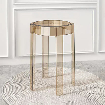 Glam Indoor-Outdoor Acrylic Chair Backless Stacking Side Chair