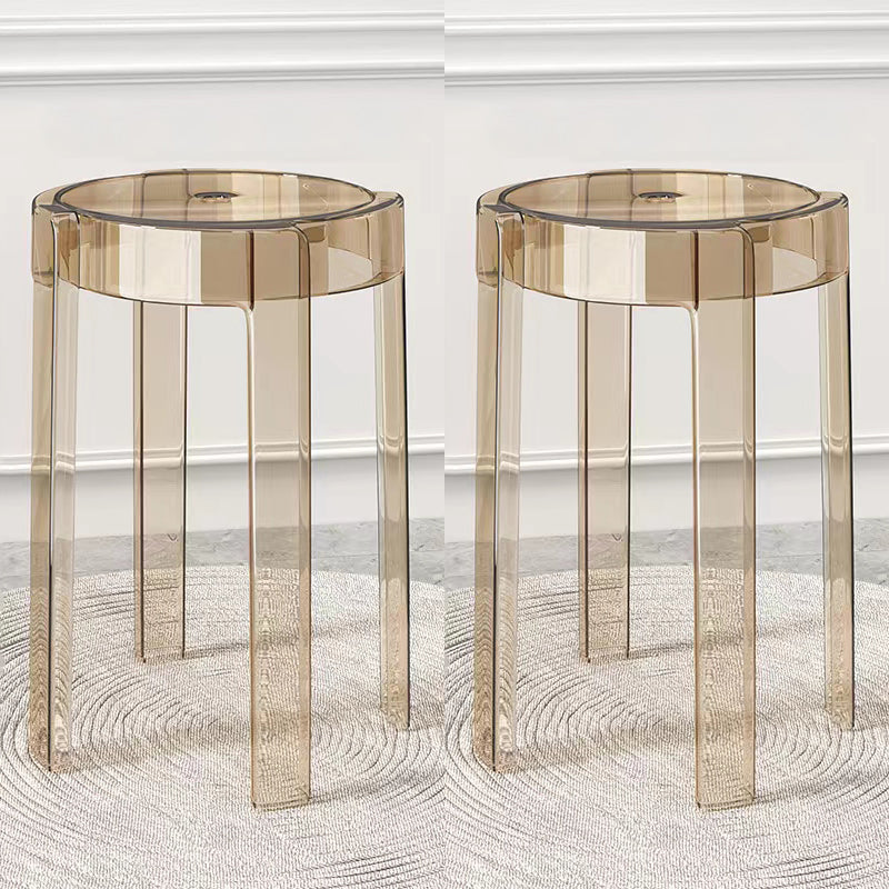 Glam Indoor-Outdoor Acrylic Chair Backless Stacking Side Chair
