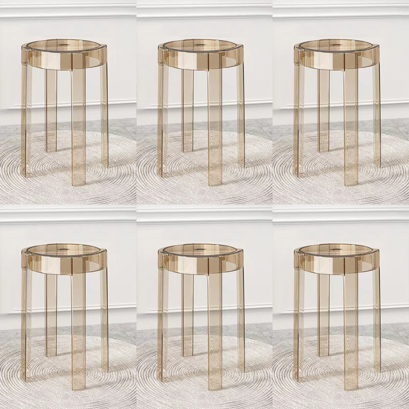 Glam Indoor-Outdoor Acrylic Chair Backless Stacking Side Chair