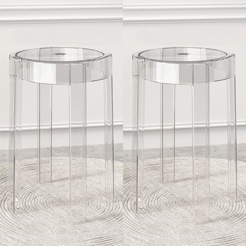 Glam Indoor-Outdoor Acrylic Chair Backless Stacking Side Chair