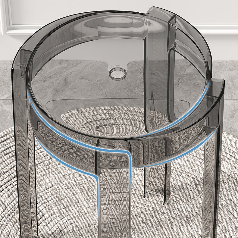 Glam Indoor-Outdoor Acrylic Chair Backless Stacking Side Chair