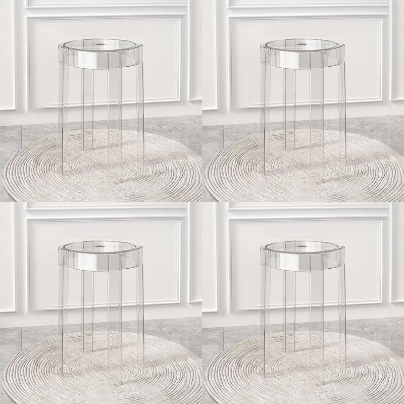 Glam Indoor-Outdoor Acrylic Chair Backless Stacking Side Chair