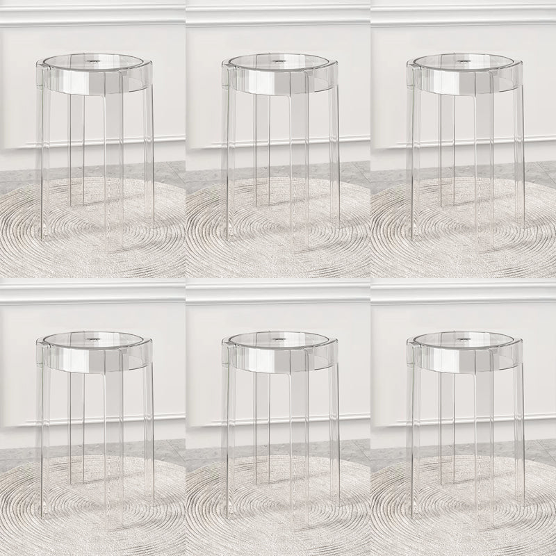 Glam Indoor-Outdoor Acrylic Chair Backless Stacking Side Chair