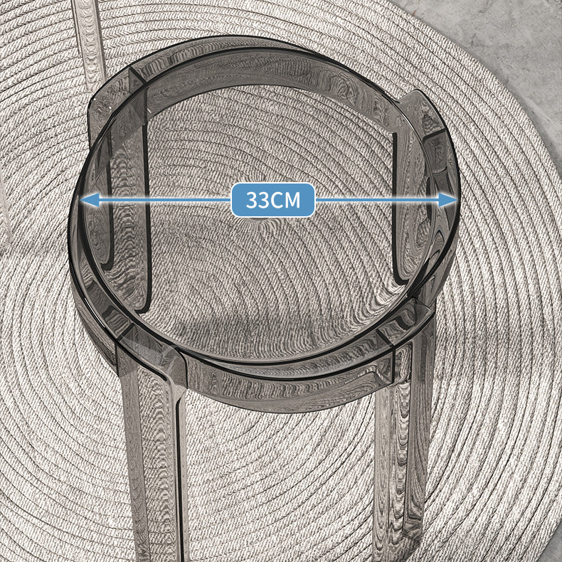 Glam Indoor-Outdoor Acrylic Chair Backless Stacking Side Chair