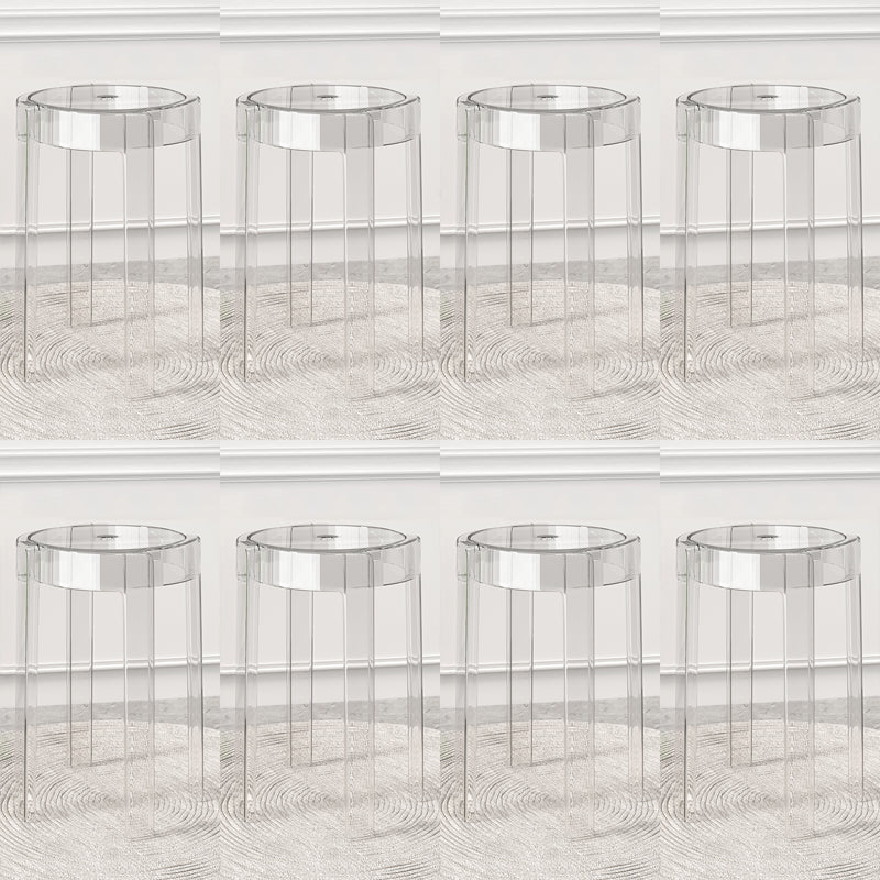 Glam Indoor-Outdoor Acrylic Chair Backless Stacking Side Chair