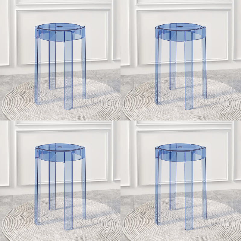 Glam Indoor-Outdoor Acrylic Chair Backless Stacking Side Chair