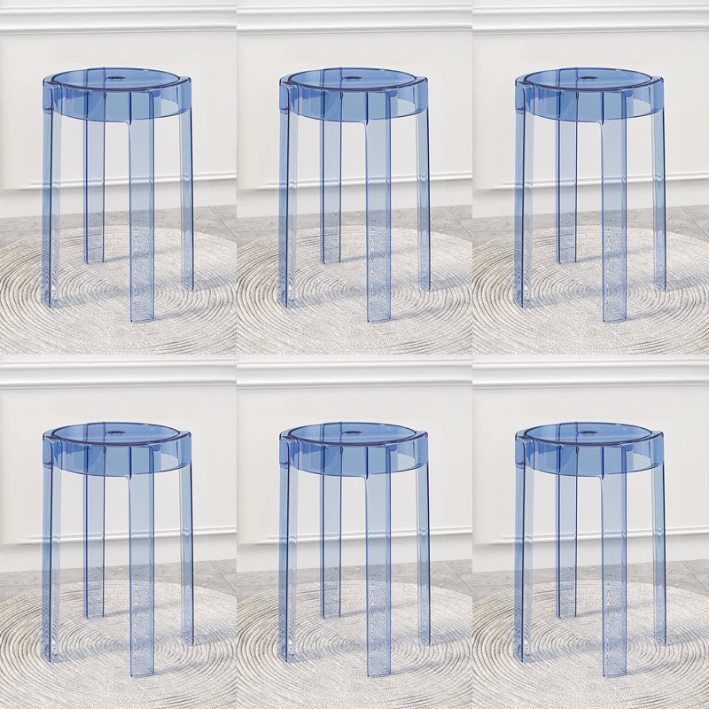 Glam Indoor-Outdoor Acrylic Chair Backless Stacking Side Chair