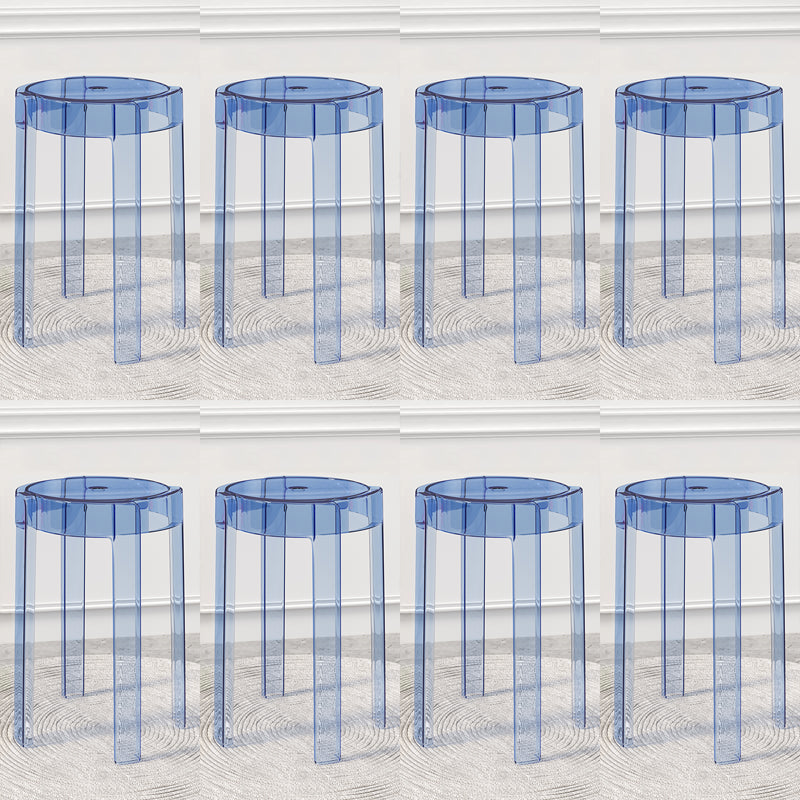 Glam Indoor-Outdoor Acrylic Chair Backless Stacking Side Chair