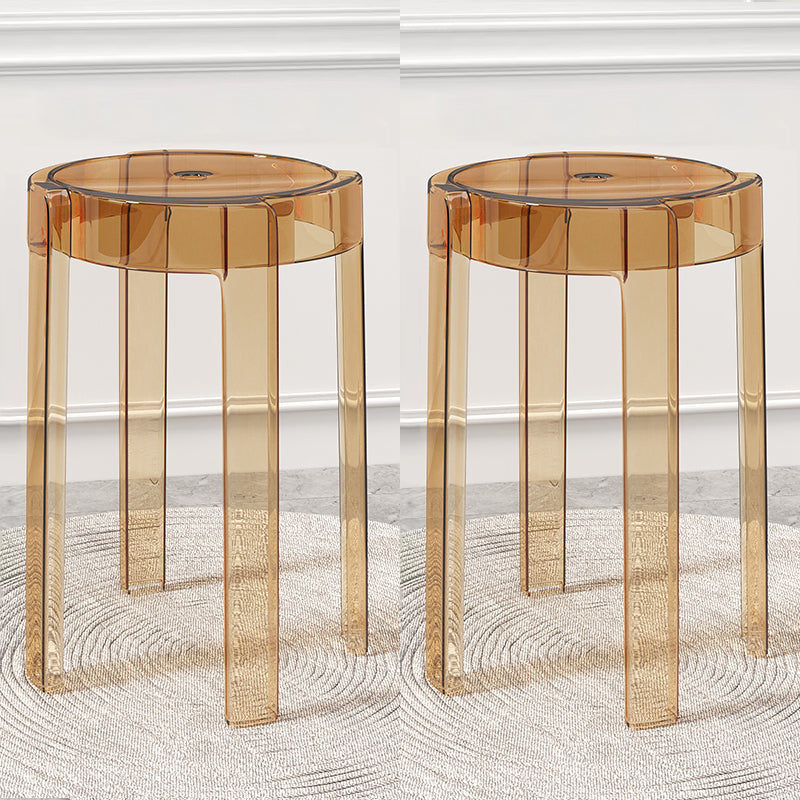 Glam Indoor-Outdoor Acrylic Chair Backless Stacking Side Chair