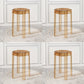 Glam Indoor-Outdoor Acrylic Chair Backless Stacking Side Chair