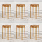 Glam Indoor-Outdoor Acrylic Chair Backless Stacking Side Chair