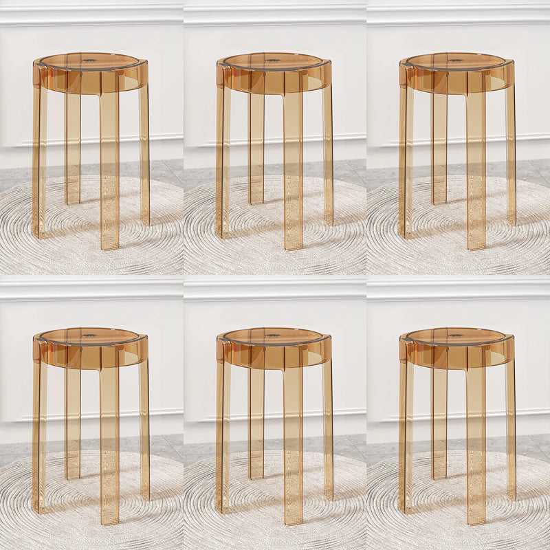 Glam Indoor-Outdoor Acrylic Chair Backless Stacking Side Chair