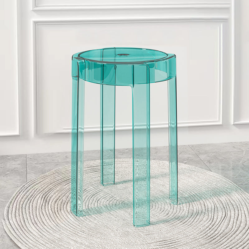 Glam Indoor-Outdoor Acrylic Chair Backless Stacking Side Chair