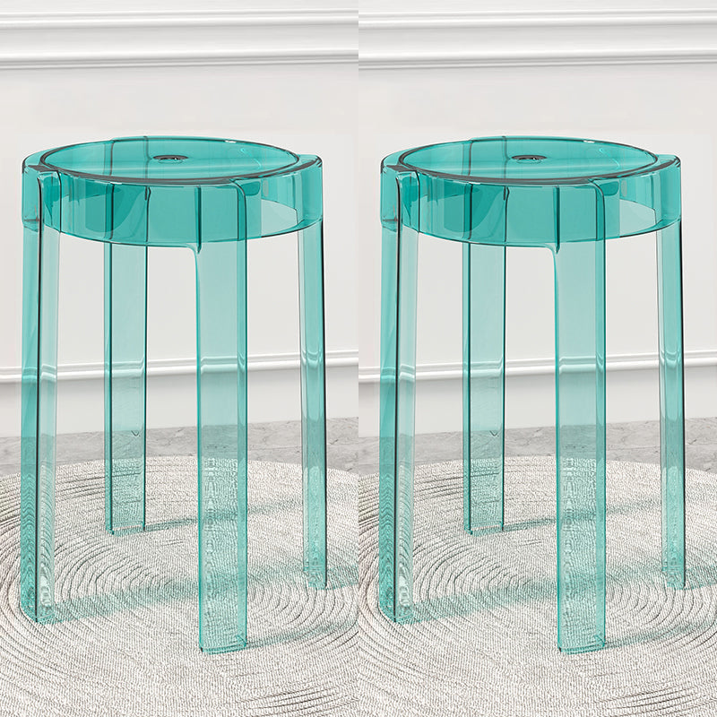Glam Indoor-Outdoor Acrylic Chair Backless Stacking Side Chair