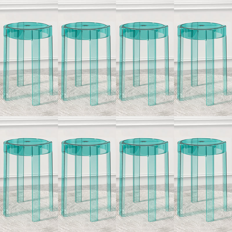 Glam Indoor-Outdoor Acrylic Chair Backless Stacking Side Chair