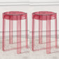 Glam Indoor-Outdoor Acrylic Chair Backless Stacking Side Chair