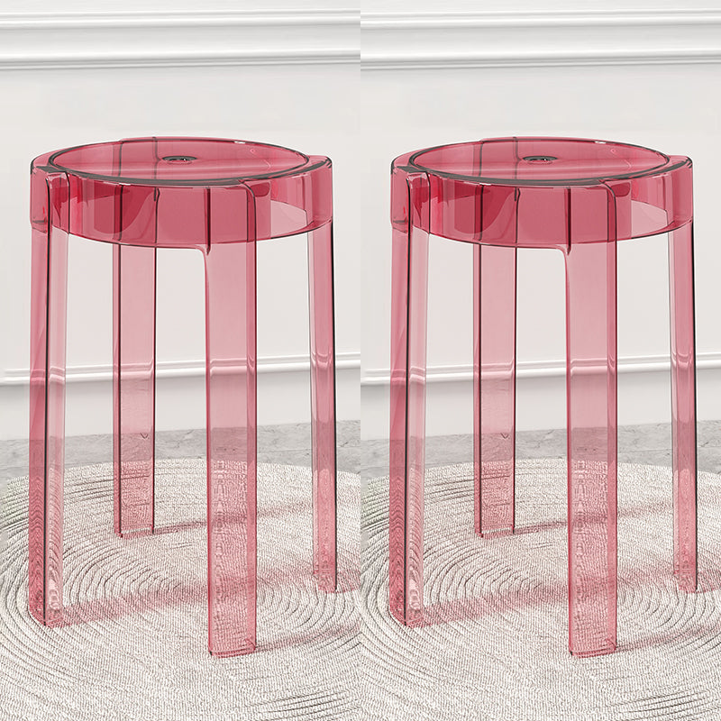 Glam Indoor-Outdoor Acrylic Chair Backless Stacking Side Chair