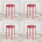 Glam Indoor-Outdoor Acrylic Chair Backless Stacking Side Chair