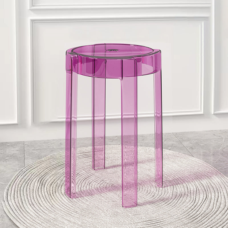 Glam Indoor-Outdoor Acrylic Chair Backless Stacking Side Chair
