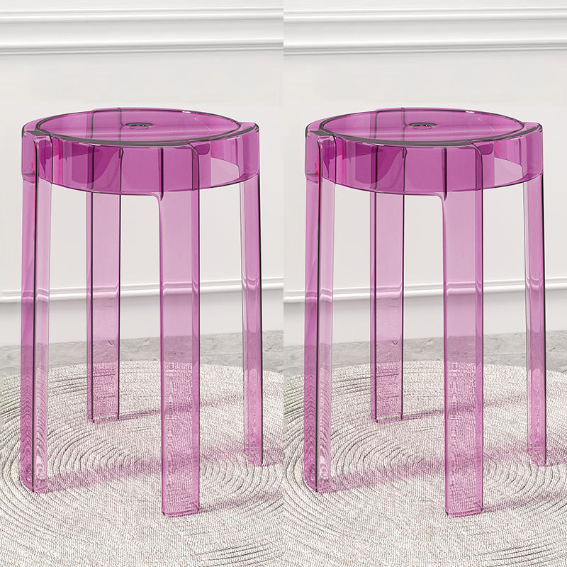 Glam Indoor-Outdoor Acrylic Chair Backless Stacking Side Chair